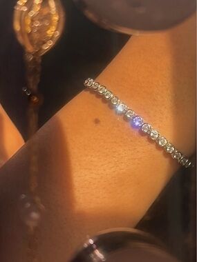 Sparkling White Crystal Tennis Bracelet - Women Jewelry